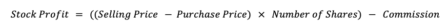 Stock Profit Formula